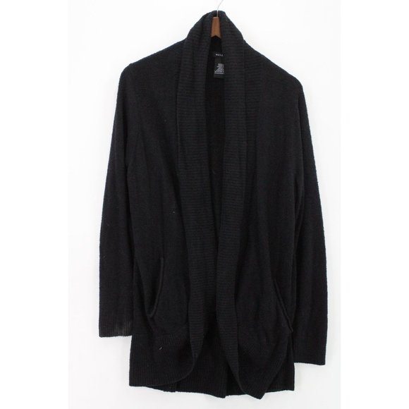 Max & Mia Cardigan Sweater Womens Black Open Front Knit Long Sleeve Size XL - Picture 1 of 9